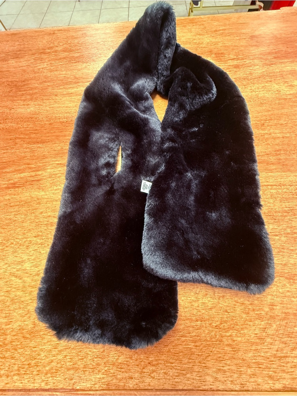 Accessorize Black Faux Fur Scarf Wrap